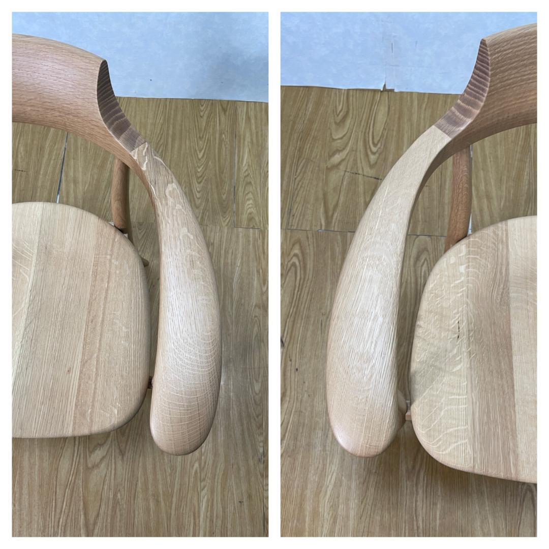 K☆1070 飛騨産業 クレセントアームチェア SG261A-WO