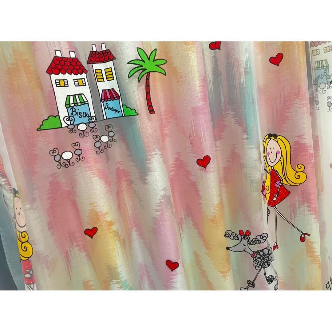 【送料込み】子供部屋カーテン柄遮光カーテン&レースカーテンset♡