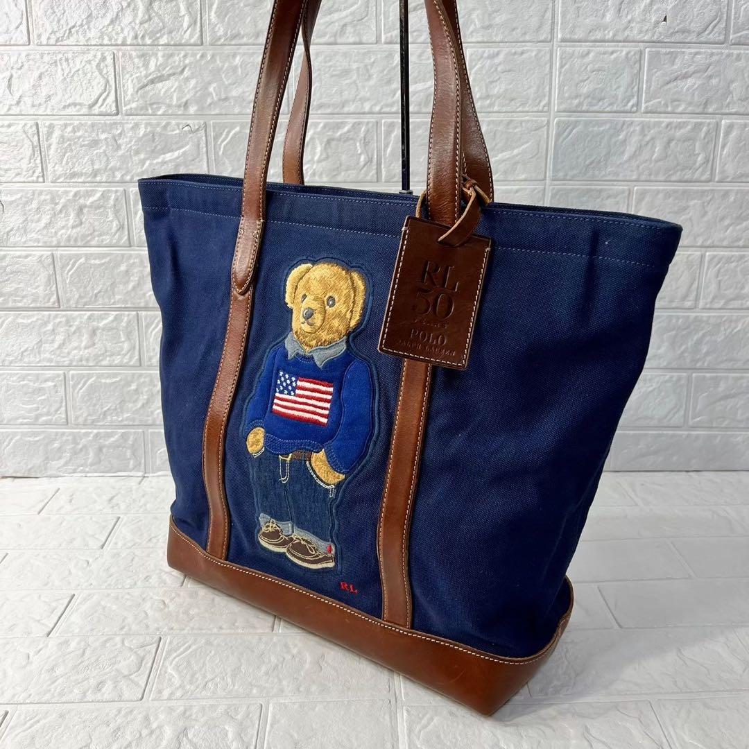希少品 ポロラルフローレン 50周年限定モデル ポロベアトート A4収納可