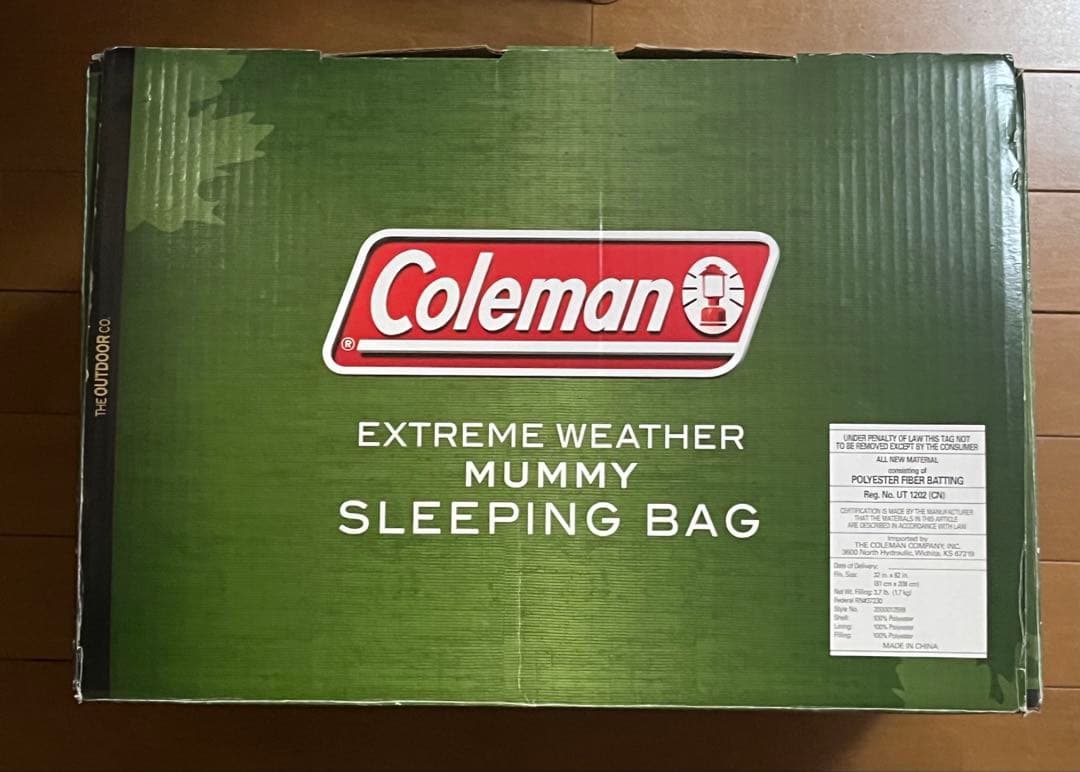 新品　Coleman -18度 sleeping bag Mummy Style
