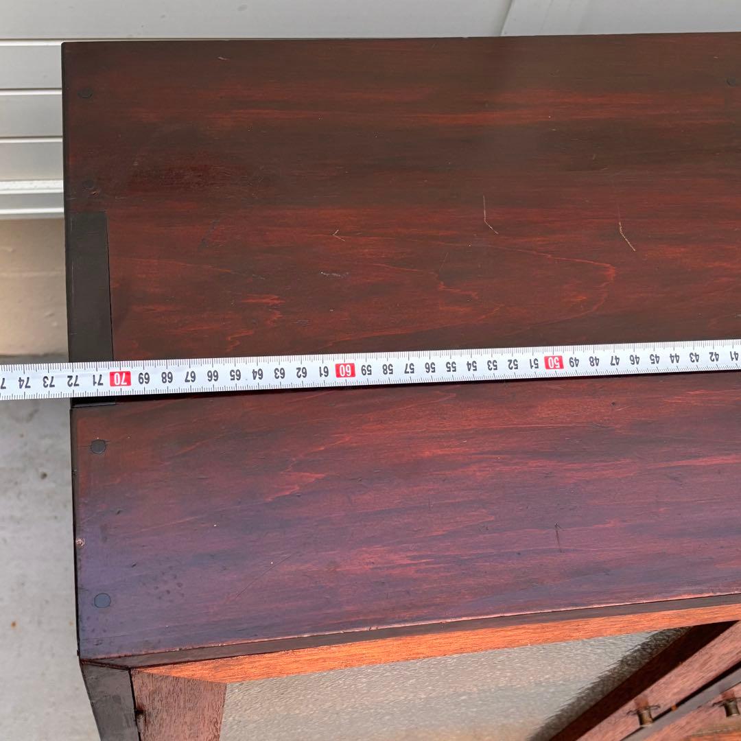 昭和レトロ■収納箪笥　ゆらゆらガラス