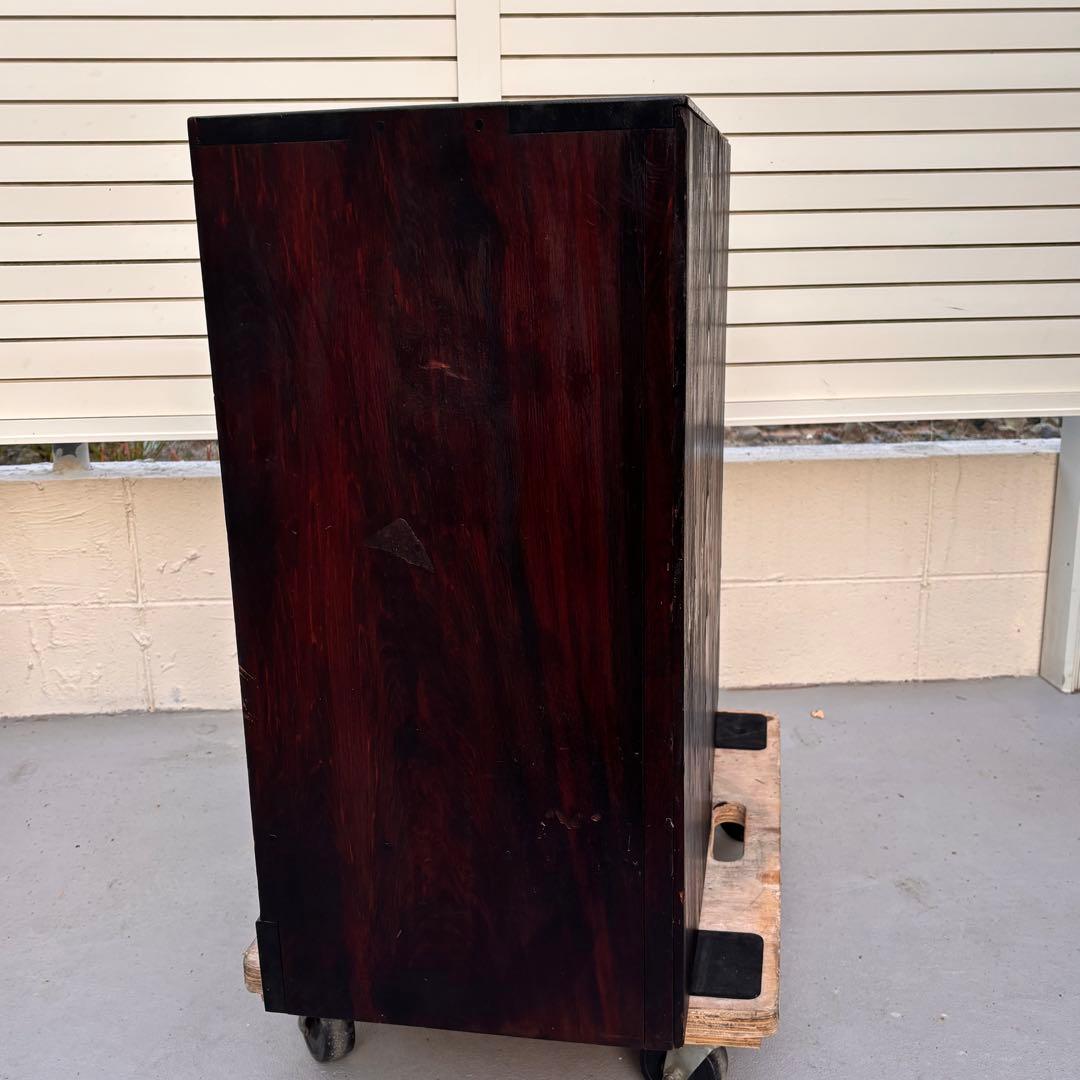 昭和レトロ■収納箪笥　ゆらゆらガラス