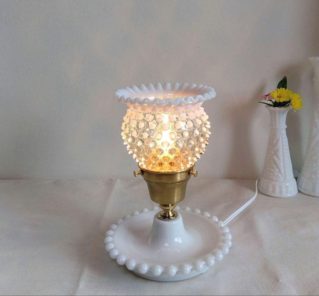 美 フェントン フレンチオパールセント クリンプシェードランプ