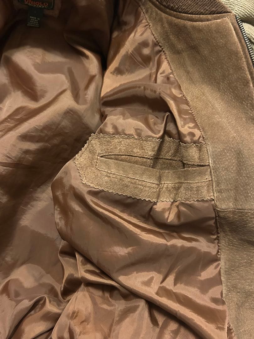 80s OLD UNIQLO ピッグスウェード ボンバージャケット レザーma1