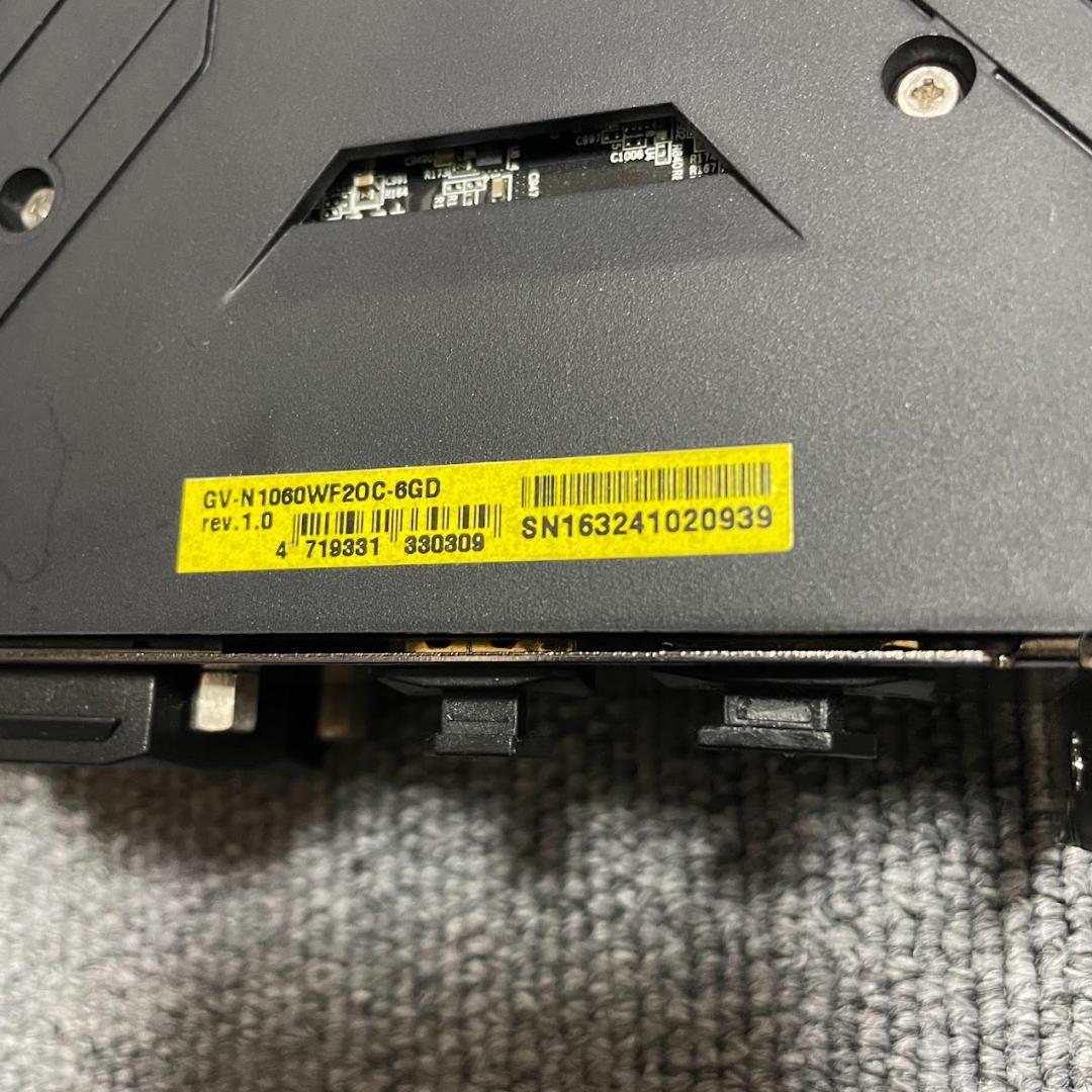 正常動作品 GIGABYTE GeForce GTX 1060 6GB