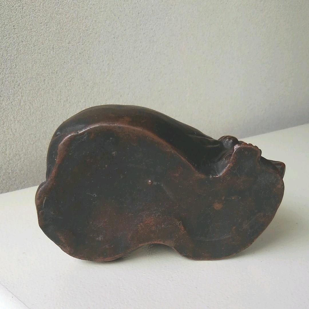 備前　布袋さんと大黒さんの置物