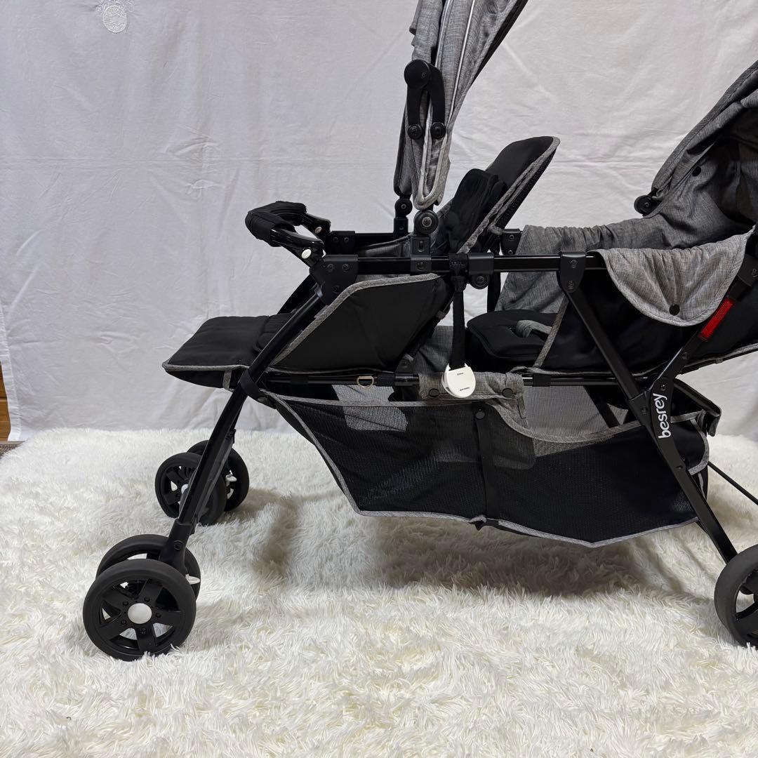 美品　besrey 2人乗りベビーカー 双子用 背面タイプ　お買い得