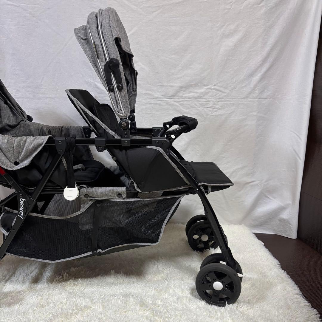美品　besrey 2人乗りベビーカー 双子用 背面タイプ　お買い得