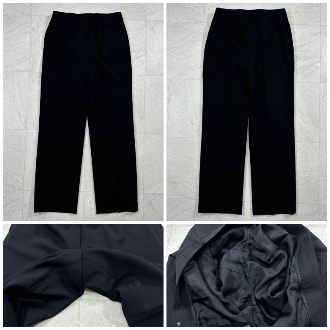 美品 大きいサイズ【バーバリーロンドン】セットアップ スーツ ロゴボタン 黒