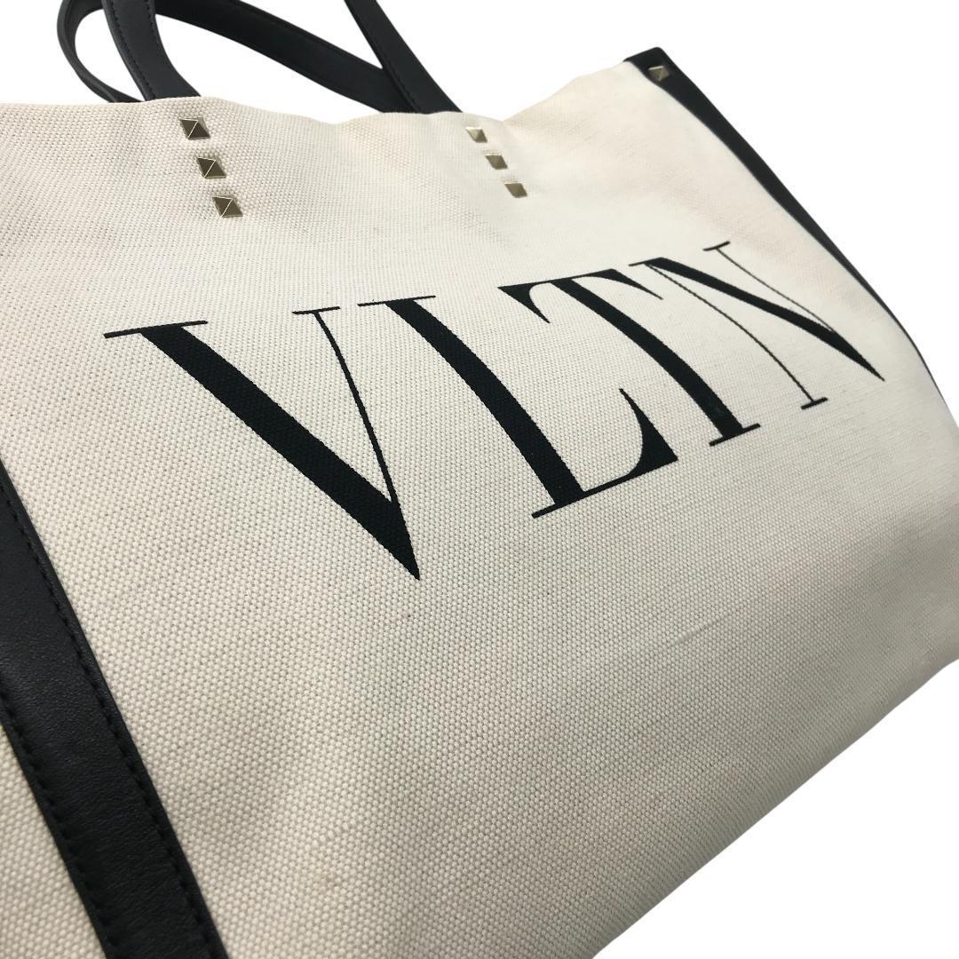 【美品】VALENTINO ヴァレンティノ ロゴ キャンバス トートバック