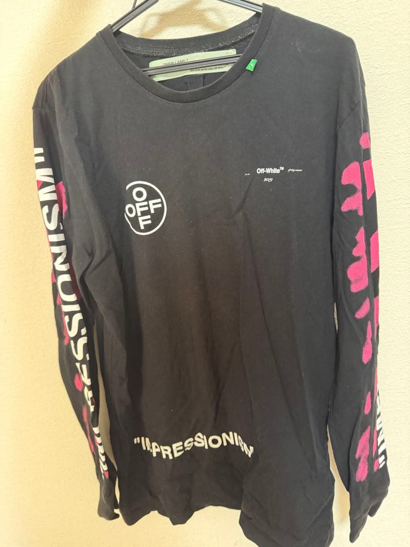 OFF-WHITE ブラック ロングスリーブ Tシャツ L