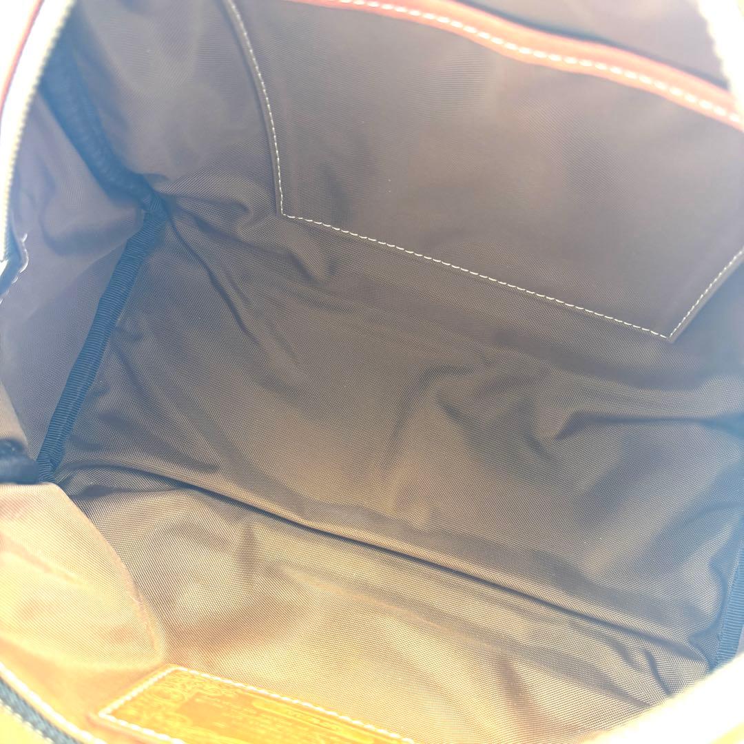 未使用に近い ハンティングワールド ハンドバッグ バチュークロス ロゴ レッド