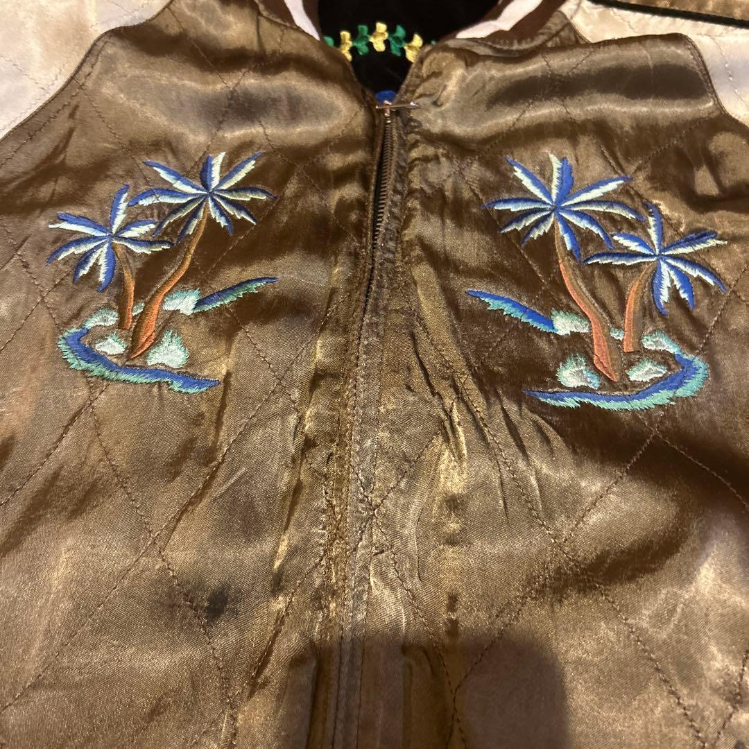 BGCO HAWAII ハワイ　オリーブグリーン スカジャン 刺繍　サイズL