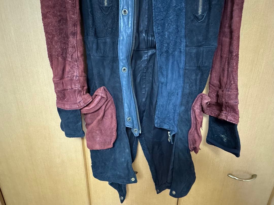 激渋 blackmeans デッドストック ロングレザージャケット サイズ3