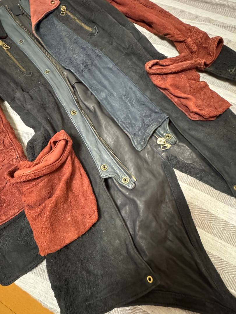 激渋 blackmeans デッドストック ロングレザージャケット サイズ3