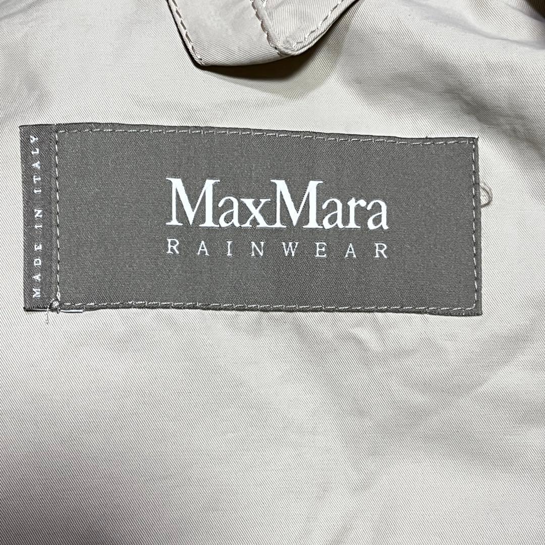 MaxMara ダブルブレスト トレンチレインロングコート　ネックガード付