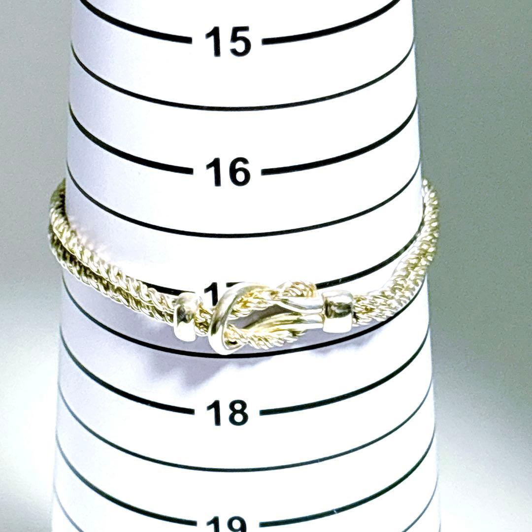 【美品】19cm ティファニー ダブルロープ ブレスレット シルバー925