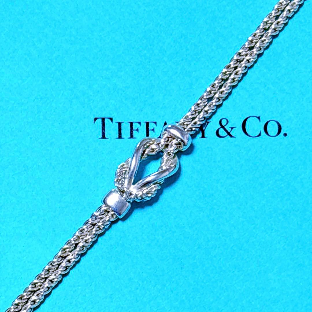 【美品】19cm ティファニー ダブルロープ ブレスレット シルバー925