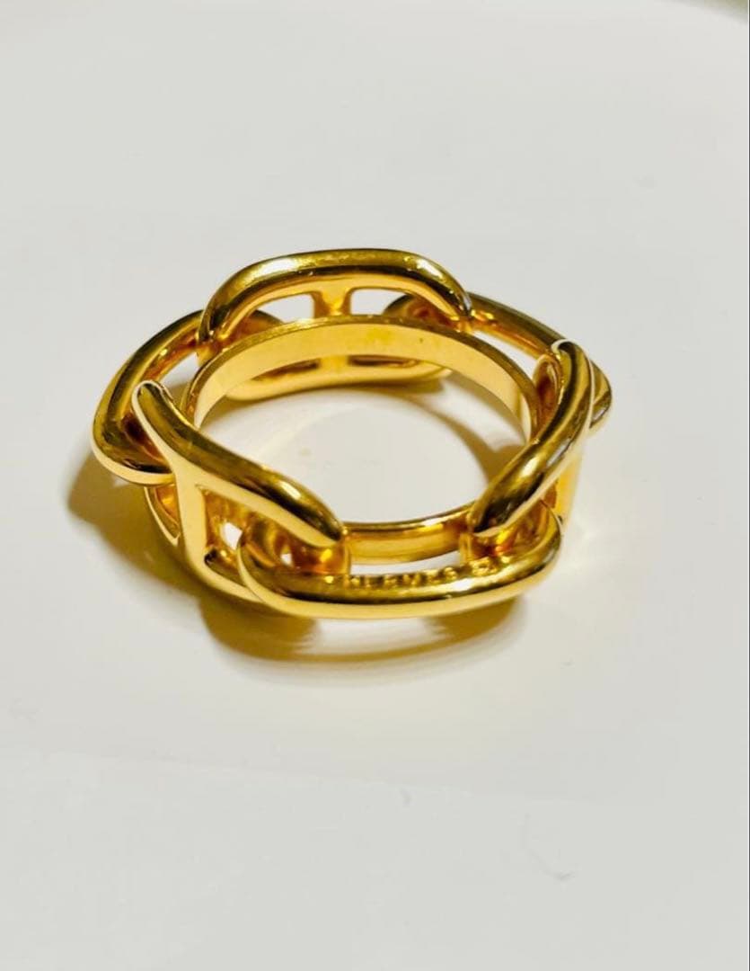 エルメス　スカーフリング　スカーフ留め　ゴールド