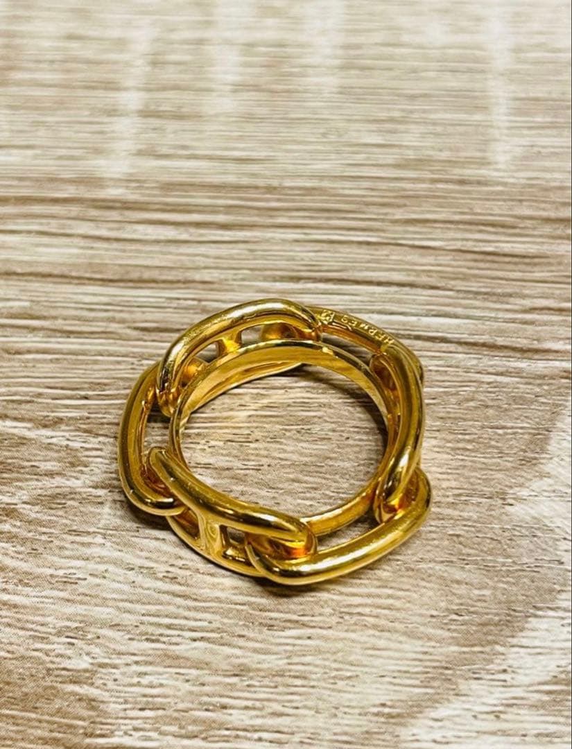 エルメス　スカーフリング　スカーフ留め　ゴールド