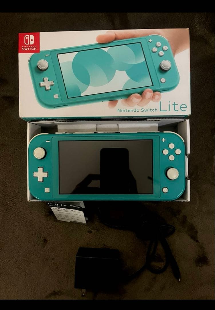 Nintendo Switch Lite本体　ケースジャンク品　ターコイズ