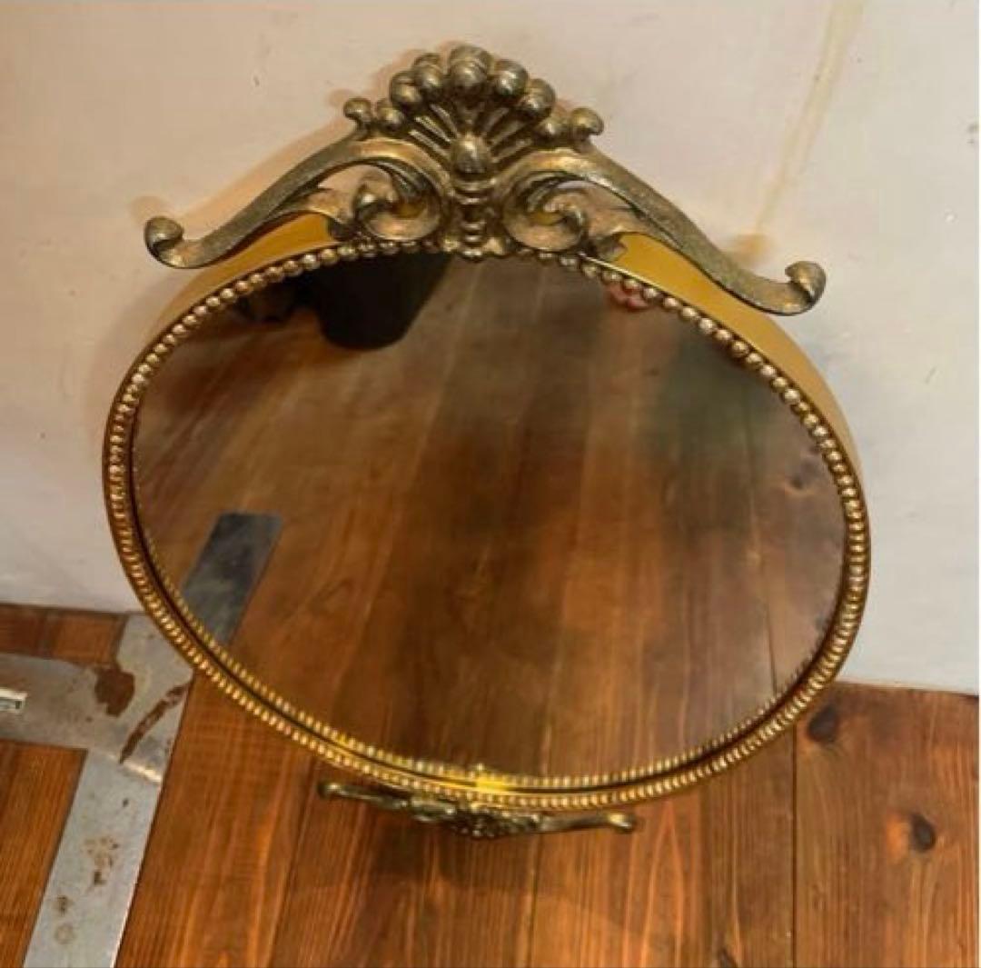 美品　ヴィンテージ　ウォールミラー　壁掛け鏡　雰囲気ある　飾りやすいサイズ