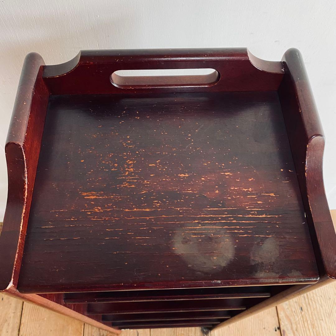 2点セット オールド カリモク シューズラック 電話代 棚 レトロ y21