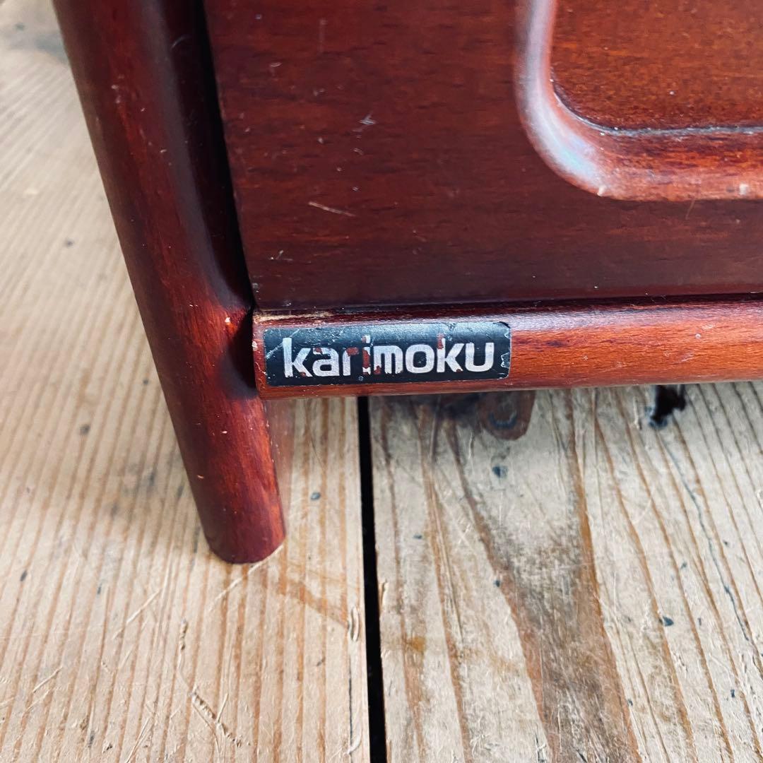 2点セット オールド カリモク シューズラック 電話代 棚 レトロ y21