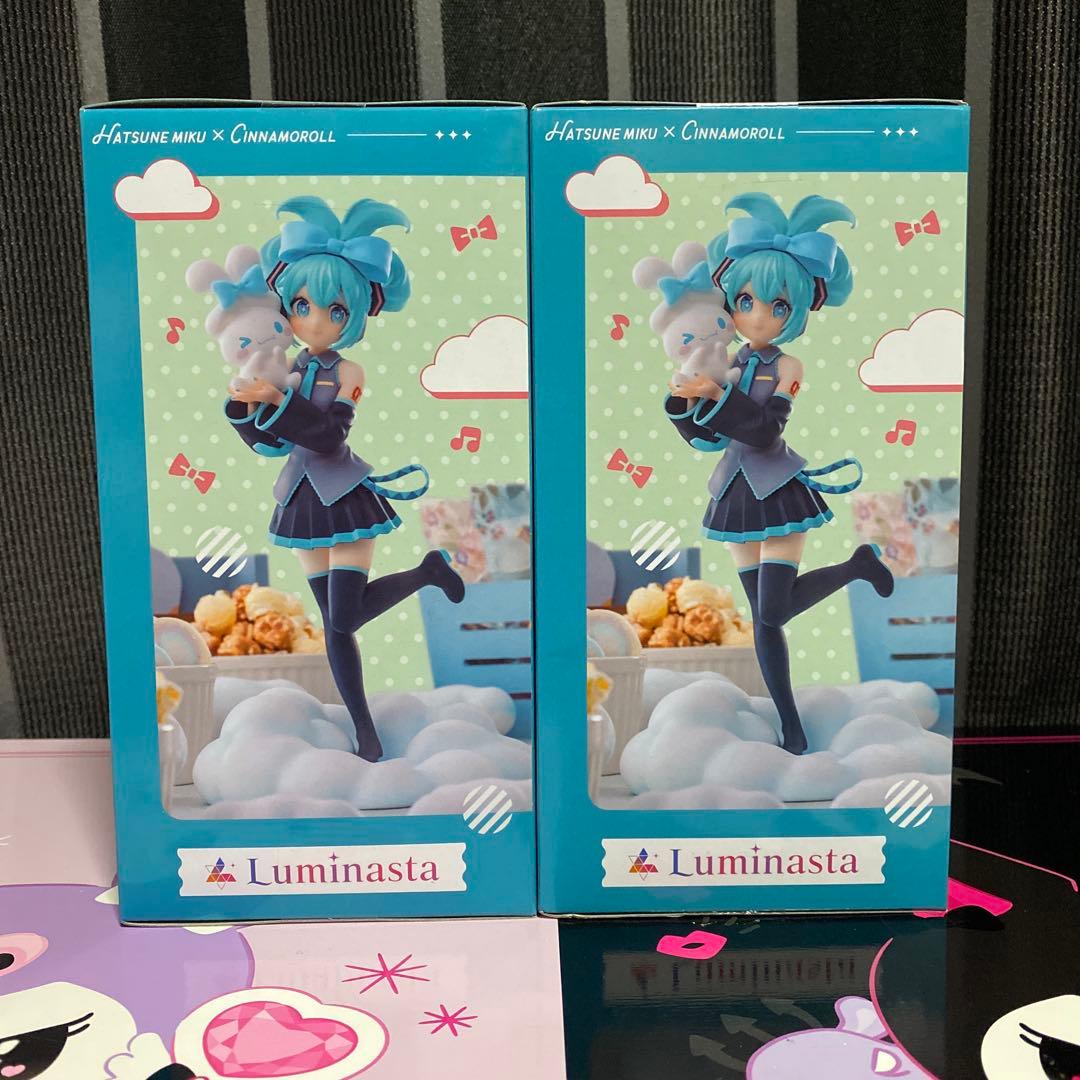 初音ミク　シナモロール　Luminasta ちょこのせ　フィギュア　セット