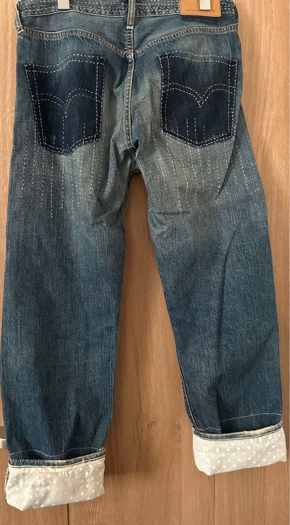 keisuke kandaのドットペイントデニム