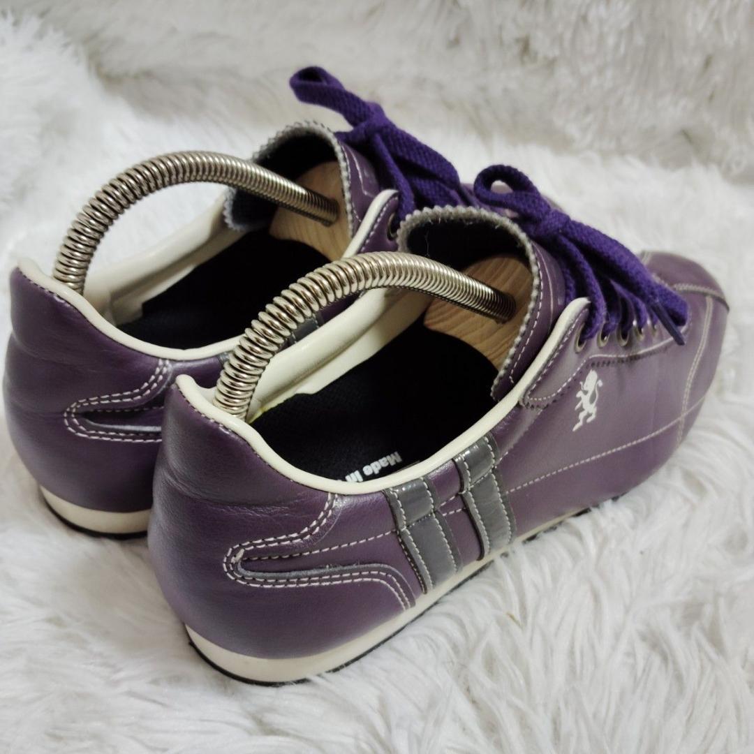 PATRICK パトリック ダチア レザー 紫 37/23.5 日本製 美品