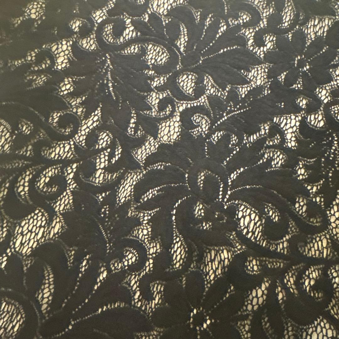 コムデギャルソンオムプリュス 25SS レースカットソー ボタニカル柄 黒 S