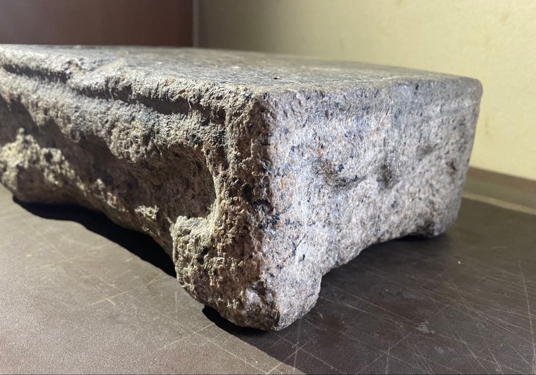 李朝アンティーク　自然石　硯 ・飾り台　花台・香台　ヴィンテージ　レア