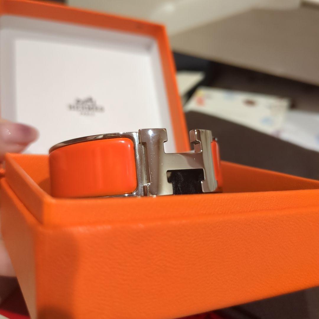 HERMES クリッククラック　 エナメルHバングル