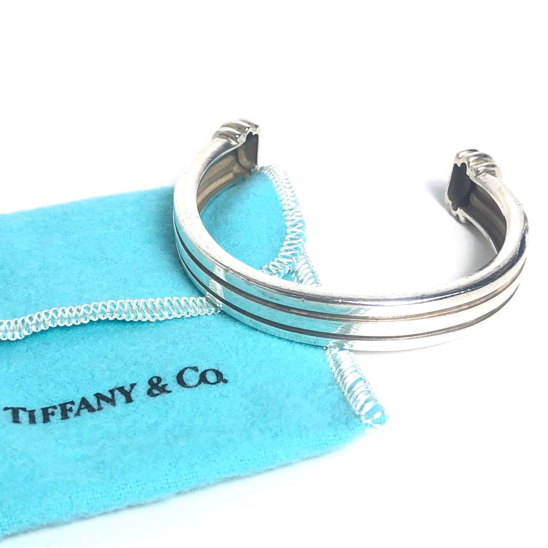 Tiffany ティファニー グルーブド バングル カフ 925 シルバー