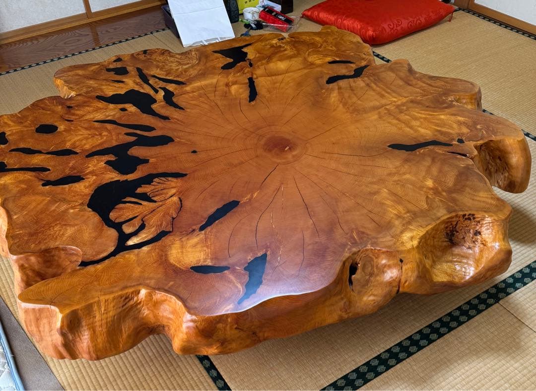 青森下北天然ひば　ローテーブル