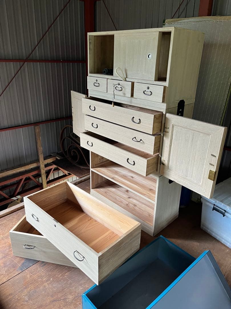 桐箪笥　生地色　和箪笥