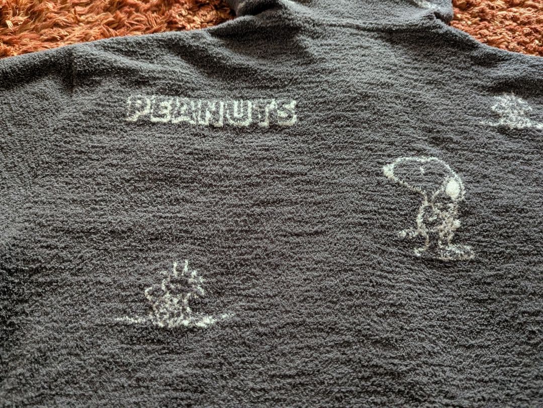 美品 ジェラートピケ スヌーピー コラボ ルームウェア セットアップ グレー Ｆ