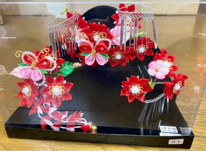 専用　新品　七五三　簪　つまみ細工花簪　Uピン簪