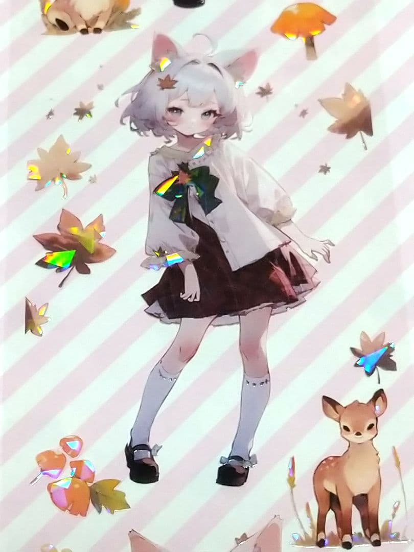 廃盤品✩J1069＃枫叶缘(贝壳光)未定義切り売り海外人物マステ女の子AIマステ