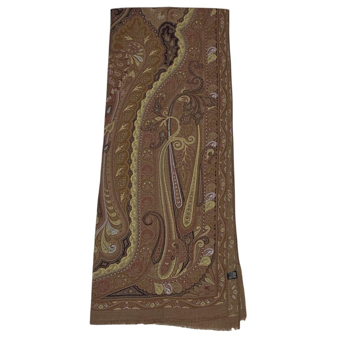 美品✨ETRO エトロ シルク混 ペイズリー イタリア 大判ストール スカーフ