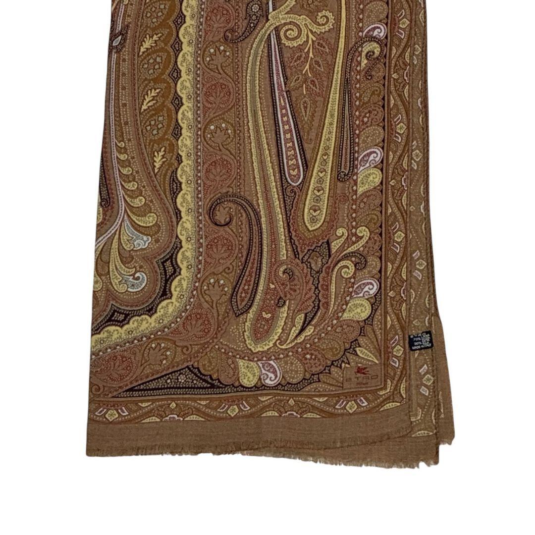 美品✨ETRO エトロ シルク混 ペイズリー イタリア 大判ストール スカーフ
