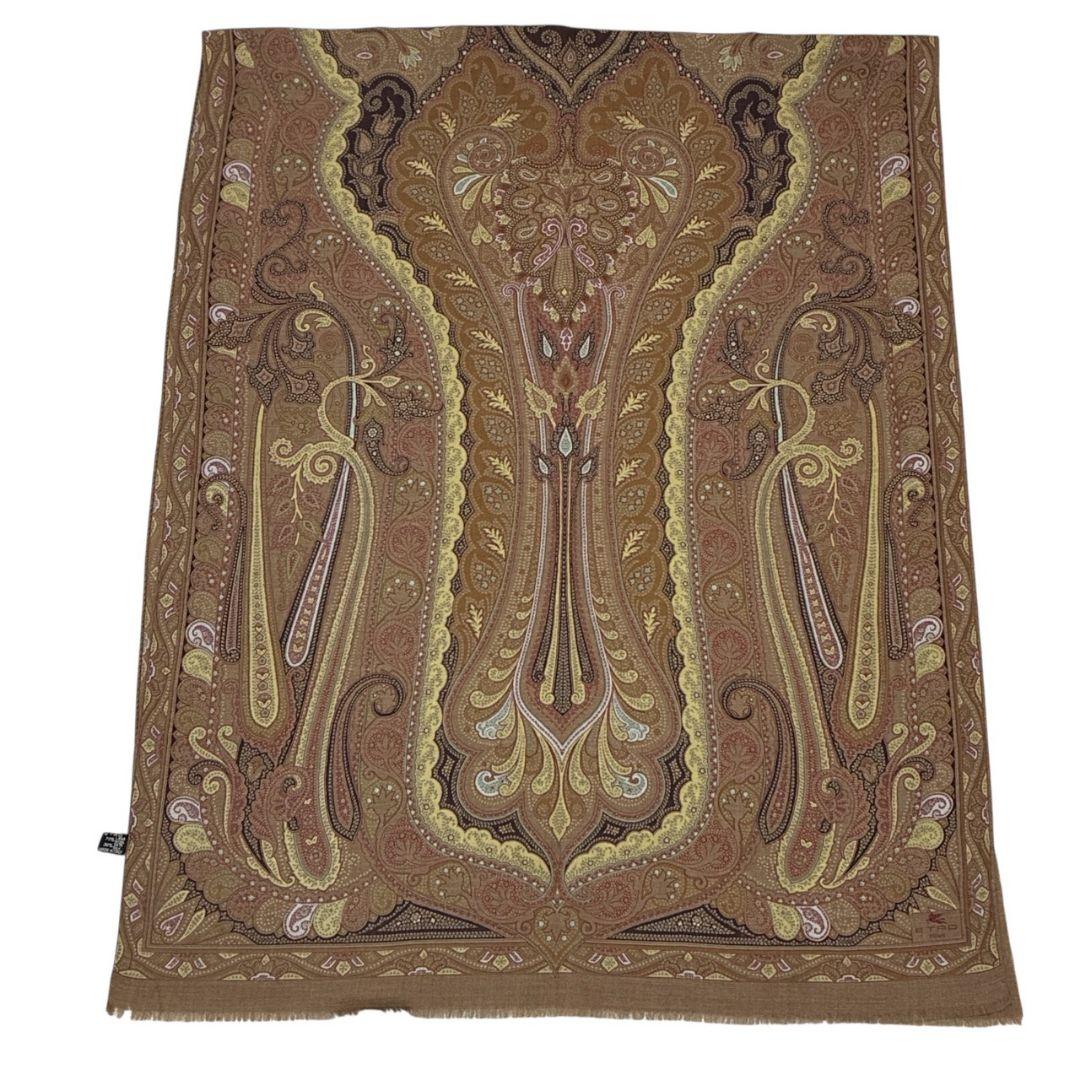美品✨ETRO エトロ シルク混 ペイズリー イタリア 大判ストール スカーフ
