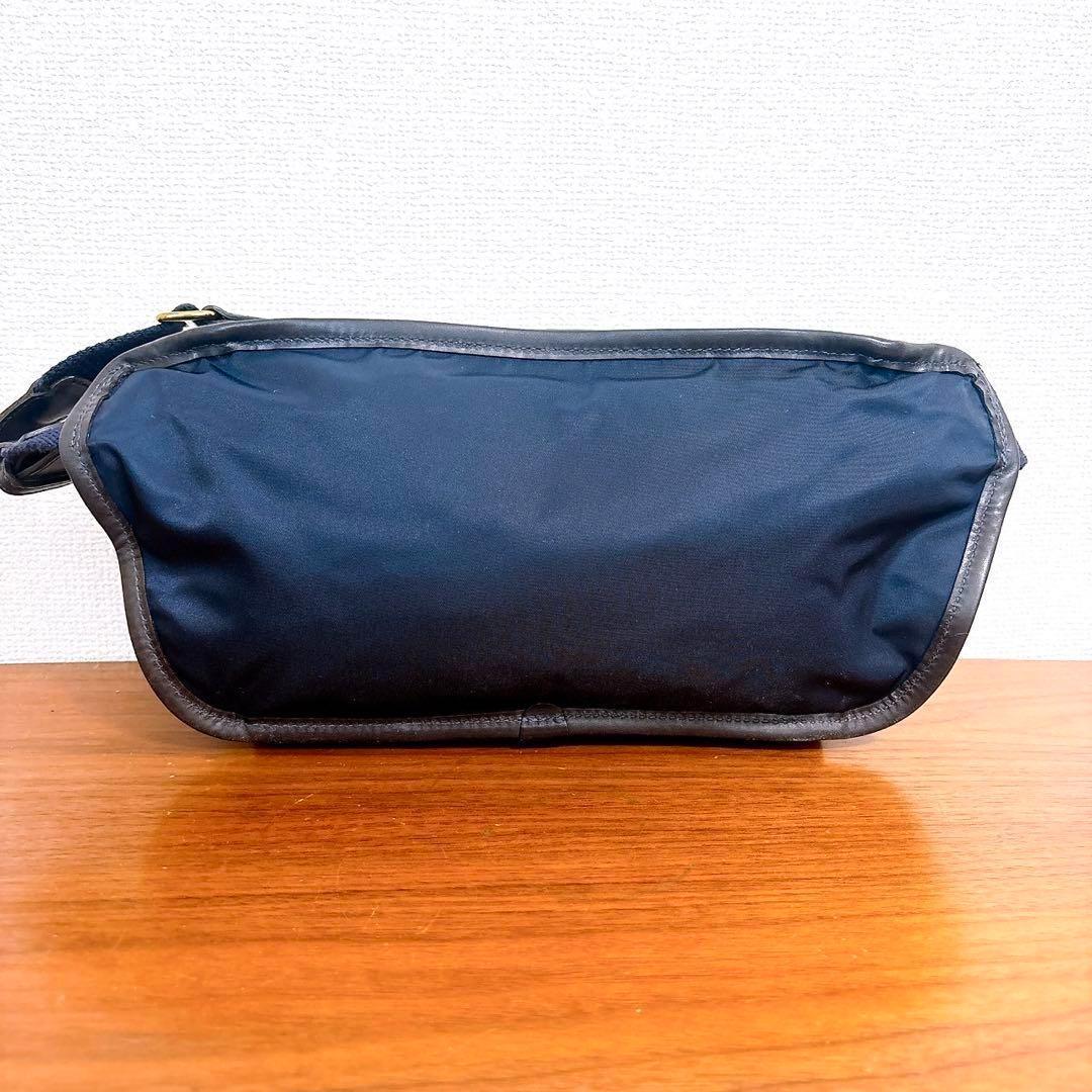 美品 Felisi フェリージ 799/10 ボディバッグ ネイビー イタリア製