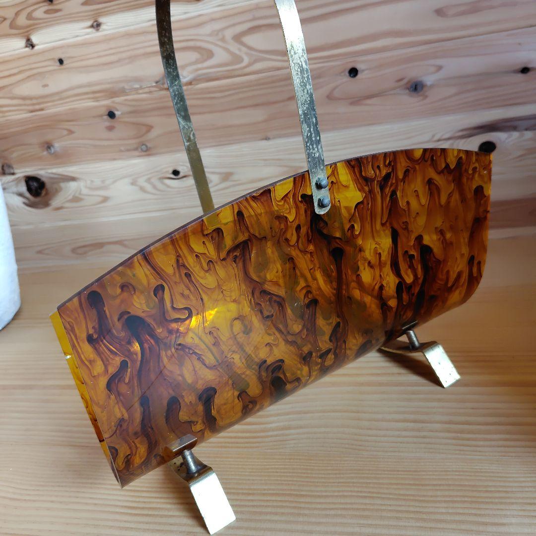 アンティーク　べっ甲　マガジンラック