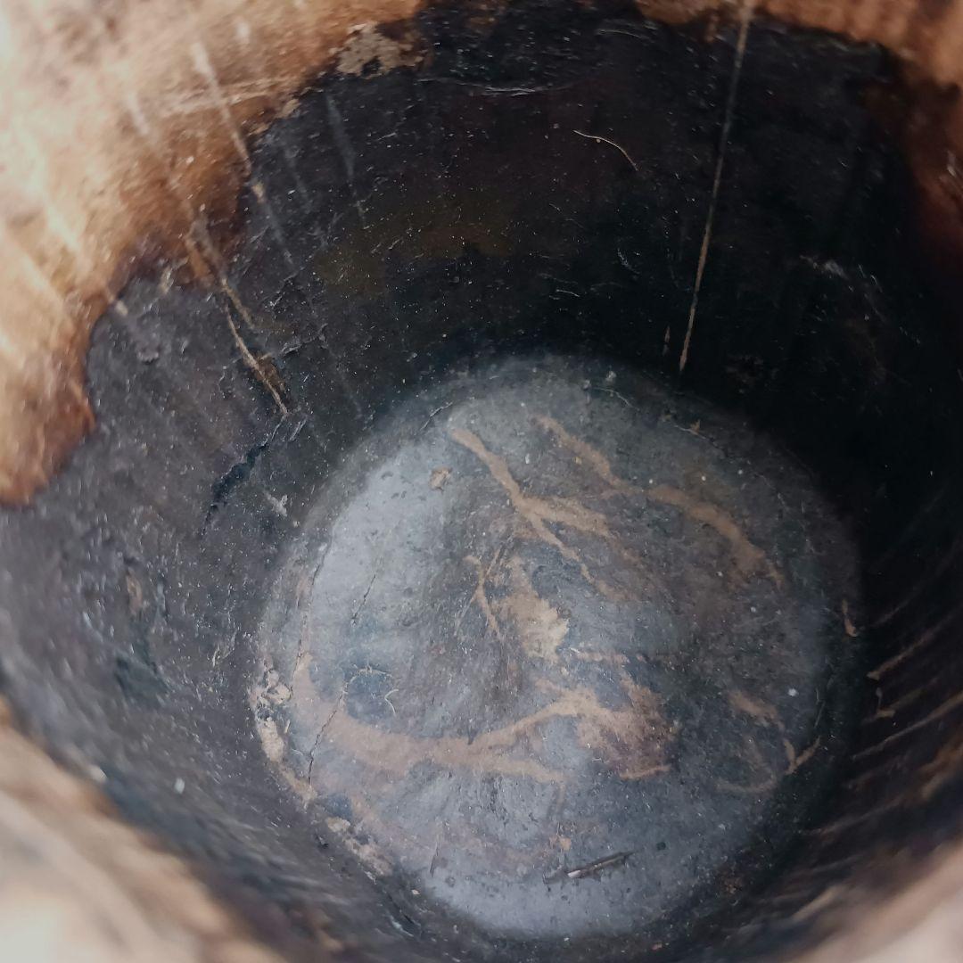 Y3380-1 茶道具 竹一重切花入 竹製 花入 銘「洗心」 書付 共箱　XX