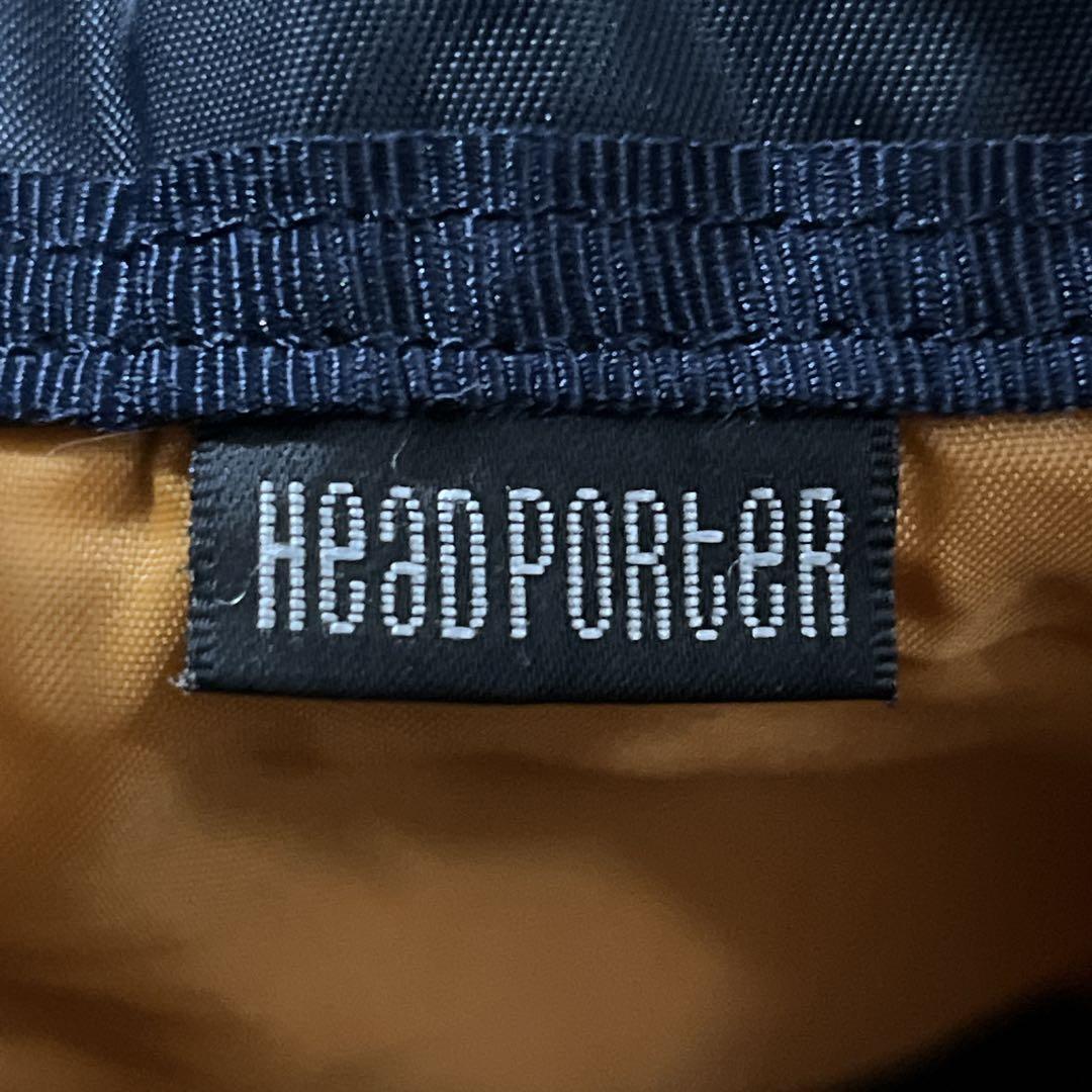 ヘッドポーター　タンカー　ハンドバッグ　ミニトート　ナイロン　紺　藤原ヒロシ