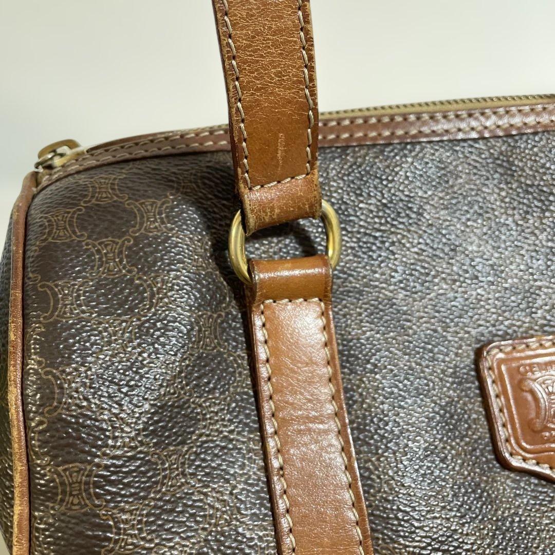 CELINE セリーヌ マカダム柄 パピヨン ボストンバッグ ハンドバッグ