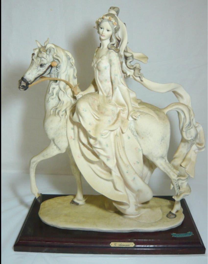 ジョゼッペ アルマーニ フローレンス社 置物 馬 女性