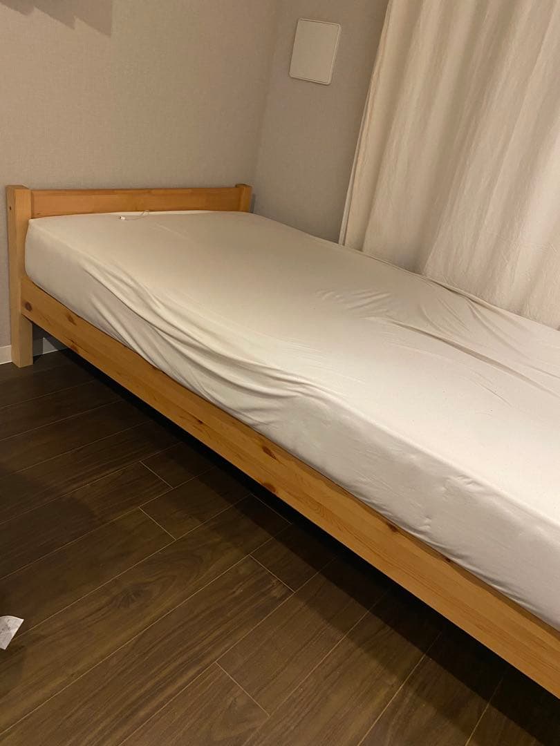 無印良品　木製ベッドパイン材突板フレーム　シングルベッド